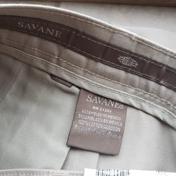 NWT Savane Pleated Classic Fit Cotton Pants 40x29 - Picture 4 of 5